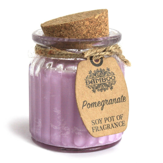 Pomegranate Soy Pot of Fragrance Candles - Vivid Aromas UK
