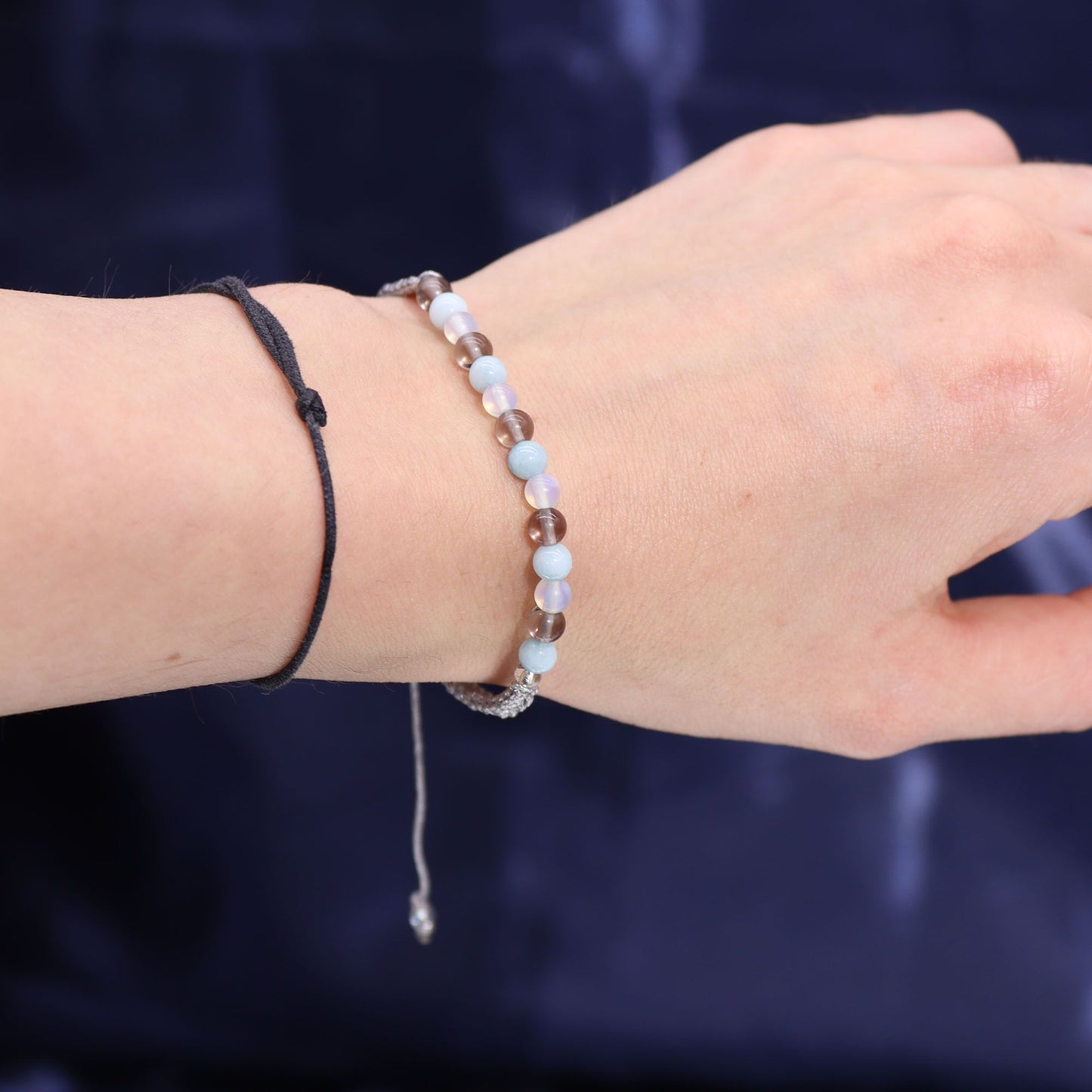 Zodiac Crystal Candle with Gemstone Bracelet - Cancer - Vivid Aromas UK