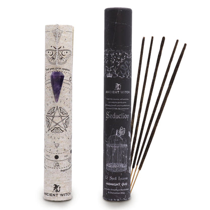Ancient Witch Spell Incense - Seduction - Amethyst Pendulum - Vivid Aromas UK