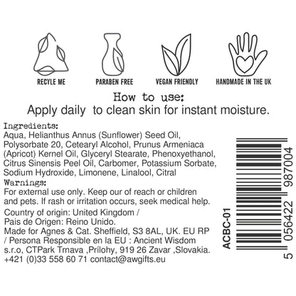 Agnes + Cat Hand & Body Cream - Clementine - Vivid Aromas UK