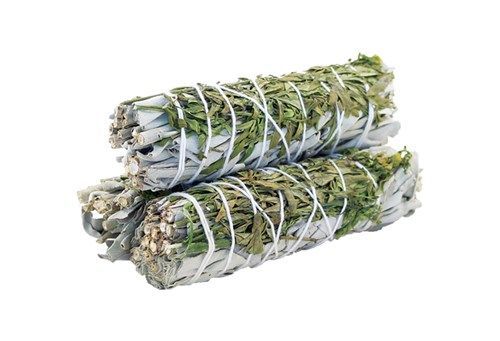 Smudge Stick - White Sage & Ruda 10cm - Vivid Aromas UK
