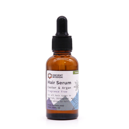 Organic Hair Serum 30ml - Unfragranced - Vivid Aromas UK