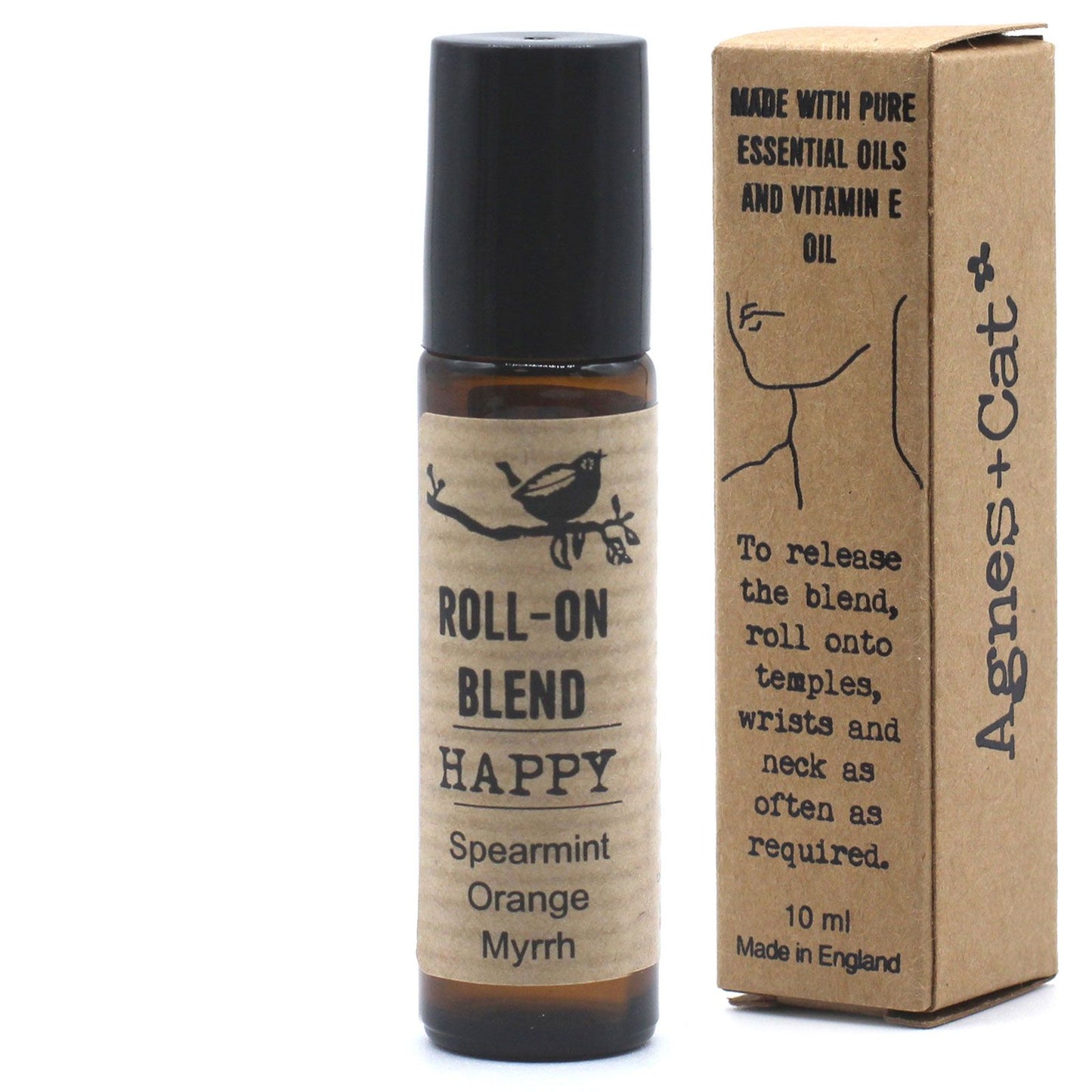 Agnes + Cat Roll On Essential Oil Blend - HAPPY - Vivid Aromas UK