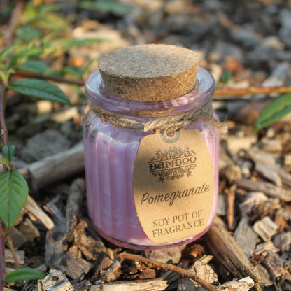 Pomegranate Soy Pot of Fragrance Candles - Vivid Aromas UK