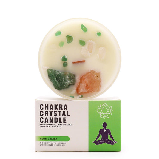 Chakra Crystal Candles - Heart Chakra - Vivid Aromas UK