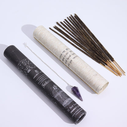 Ancient Witch Spell Incense - Seduction - Amethyst Pendulum - Vivid Aromas UK