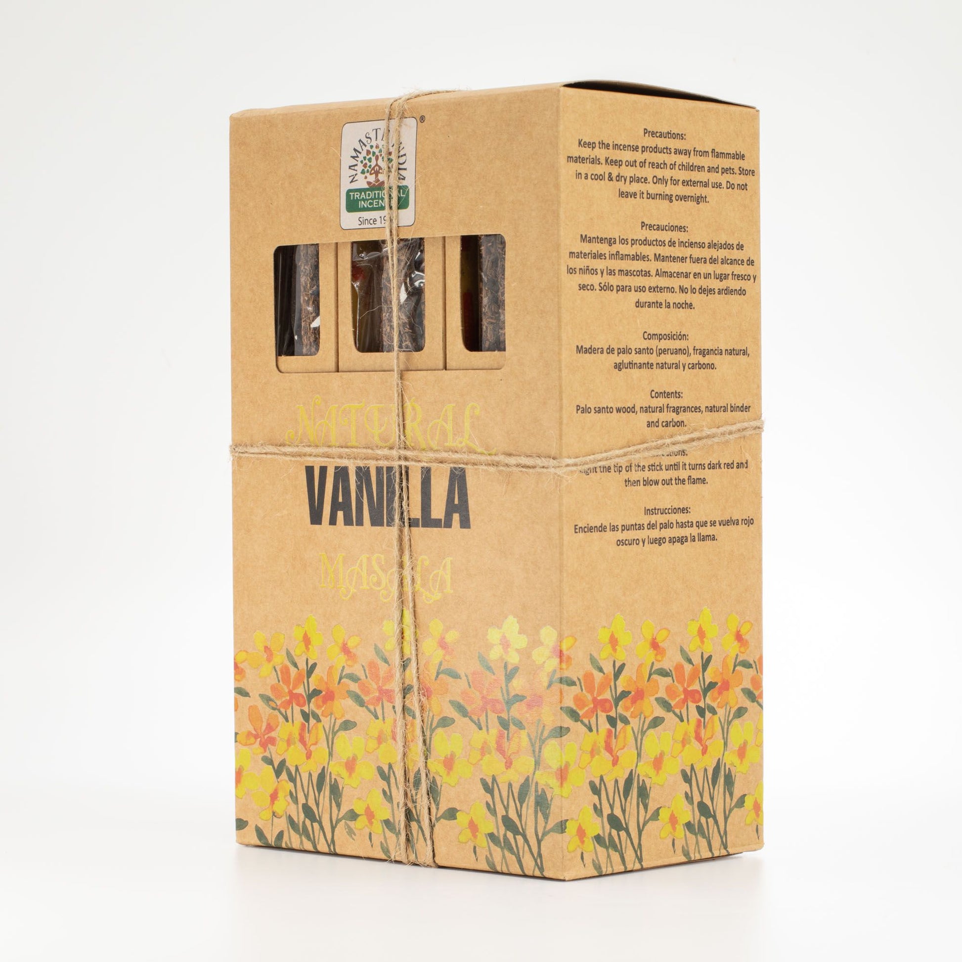 Natural Botanical Masala Incense - Vanilla - Vivid Aromas UK