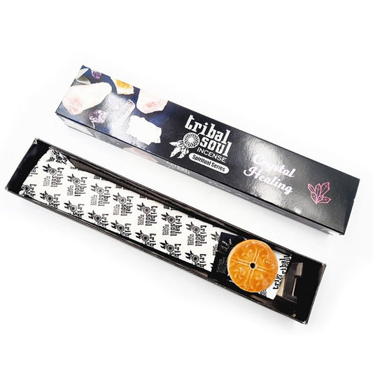 Tribal Soul Spiritual Incense Sticks and Ceramic Holder - Crystal Healing - Vivid Aromas UK