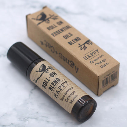 Agnes + Cat Roll On Essential Oil Blend - HAPPY - Vivid Aromas UK
