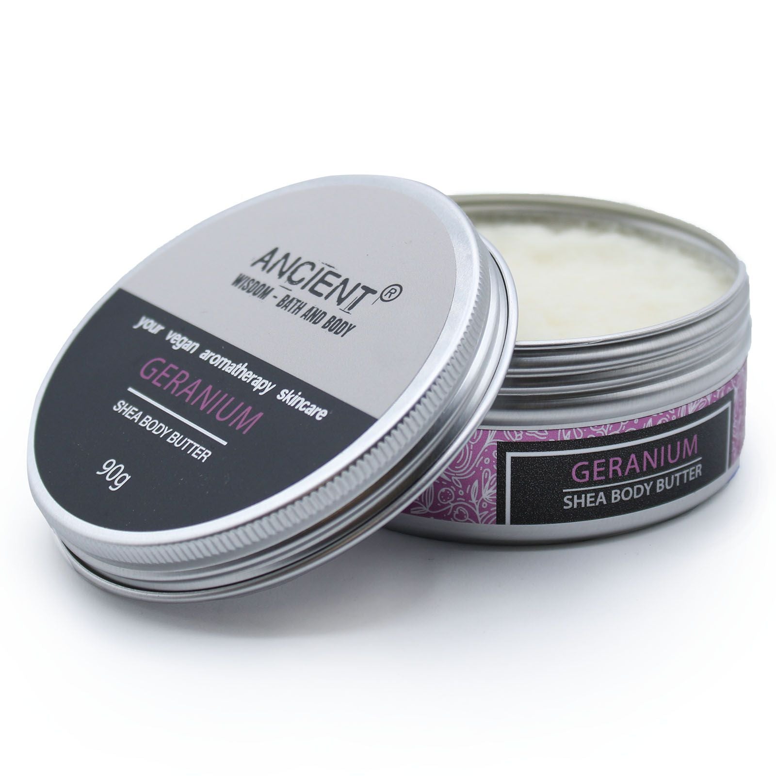 Aromatherapy Shea Body Butter 90g - Geranium - Vivid Aromas UK