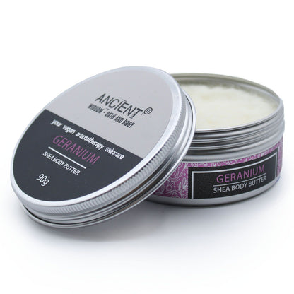 Aromatherapy Shea Body Butter 90g - Geranium - Vivid Aromas UK