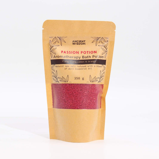 Aromatherapy Bath Potion in Kraft Bag 350g - Passion - Vivid Aromas UK