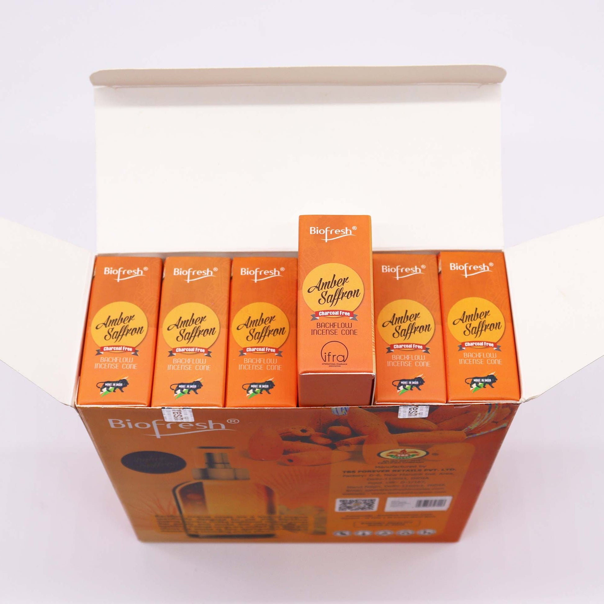 Biofresh Backflow Incense Cones - Amber Safron - Vivid Aromas UK