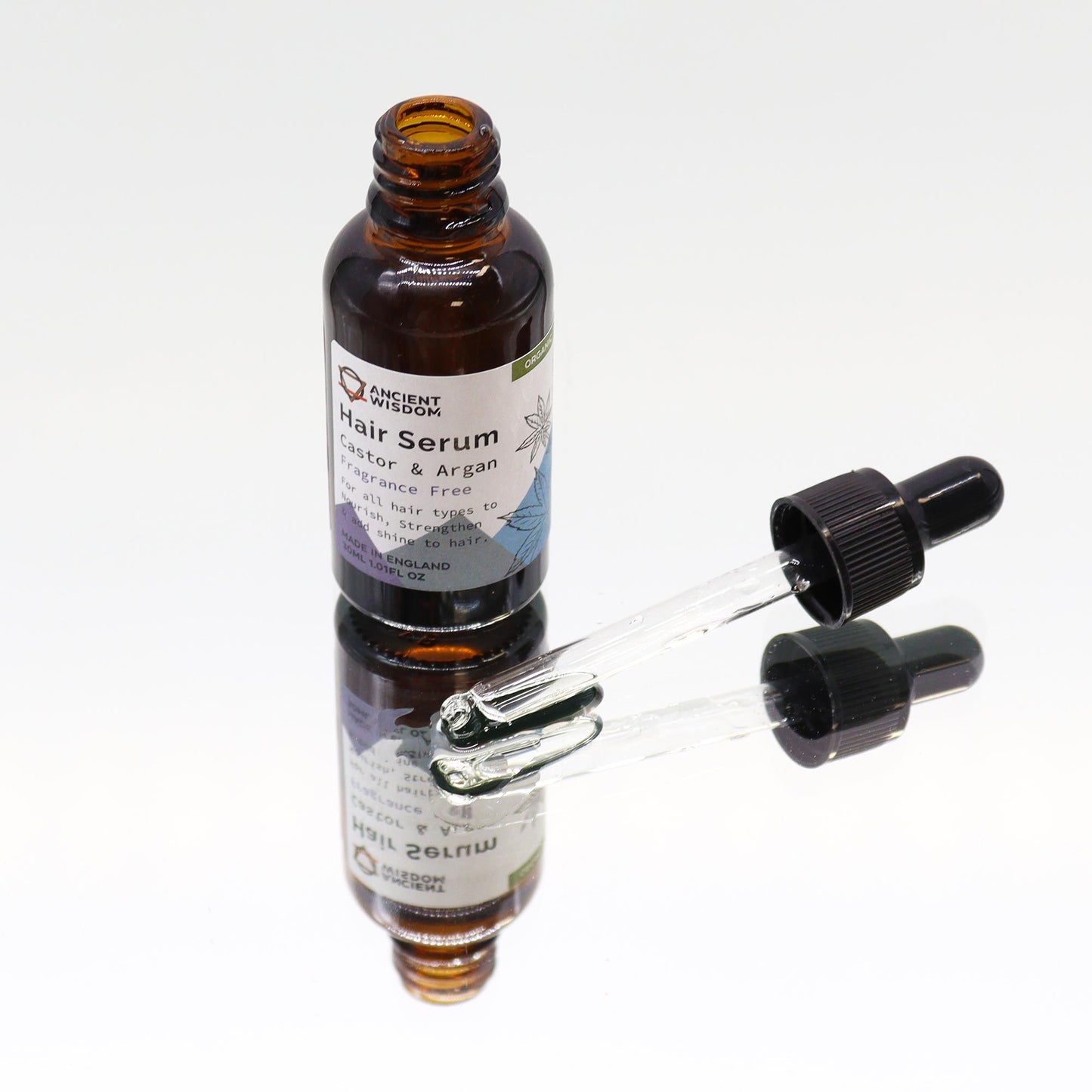 Organic Hair Serum 30ml - Unfragranced - Vivid Aromas UK
