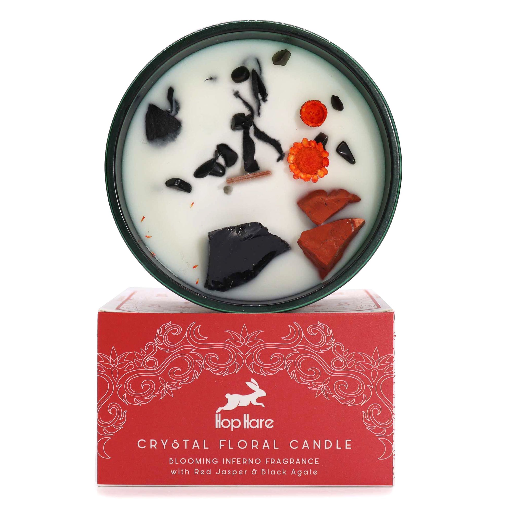 Hop Hare Crystal Magic Flower Candle - The Devil - Vivid Aromas UK