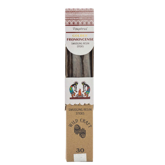 Golden Frankincense Smudging Resin Sticks – 30g - Vivid Aromas UK