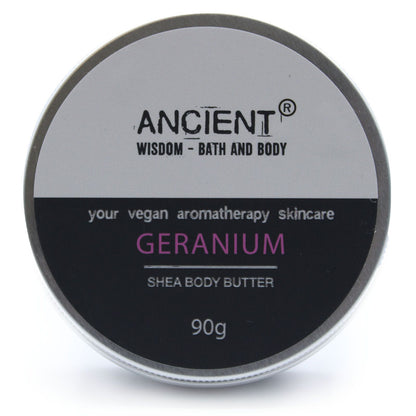 Aromatherapy Shea Body Butter 90g - Geranium - Vivid Aromas UK