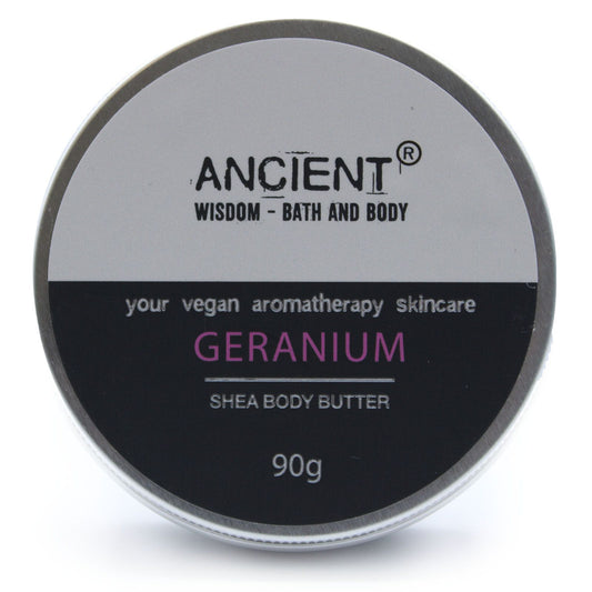 Aromatherapy Shea Body Butter 90g - Geranium - Vivid Aromas UK