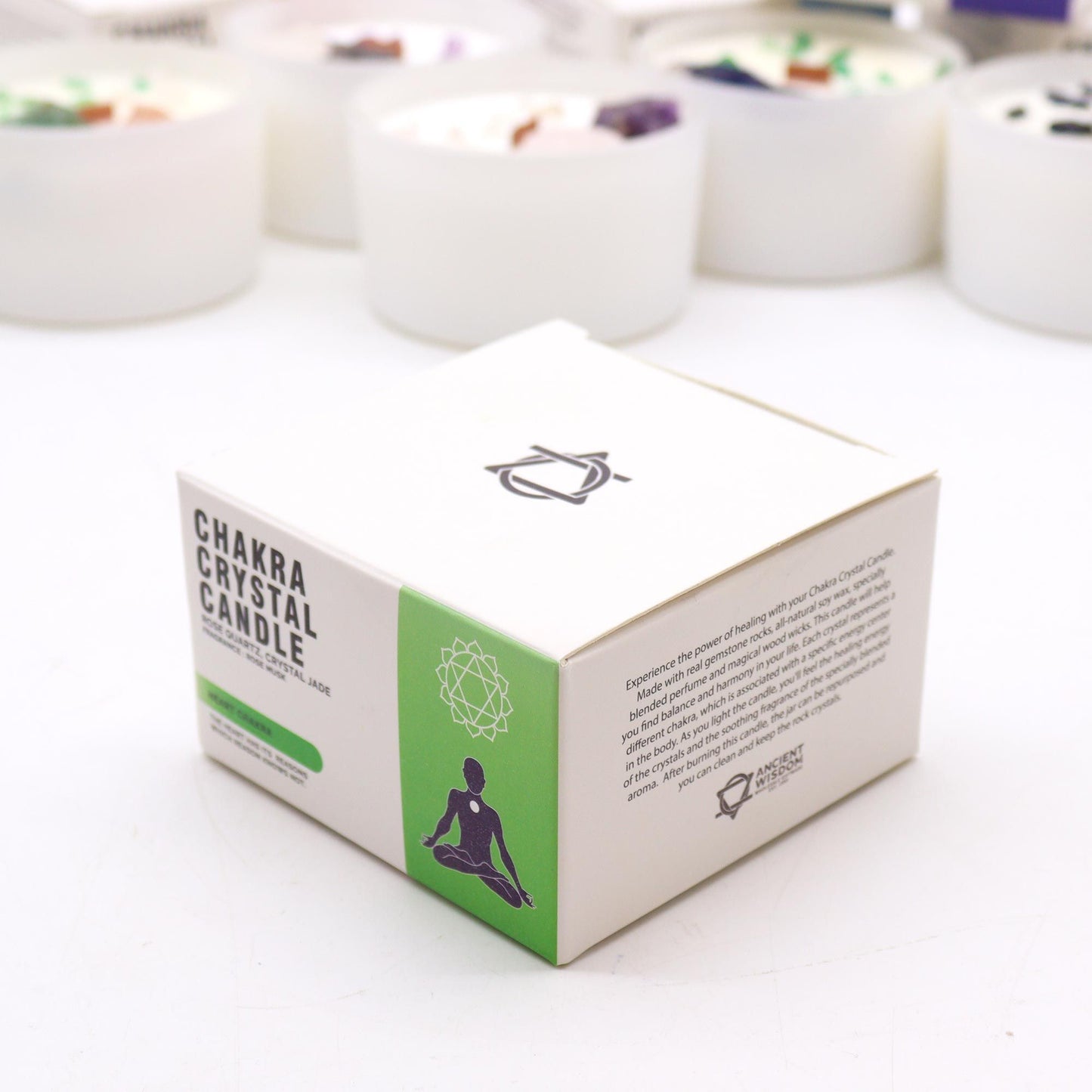 Chakra Crystal Candles - Heart Chakra - Vivid Aromas UK