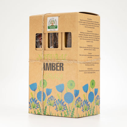 Natural Botanical Masala Incense - Amber - Vivid Aromas UK
