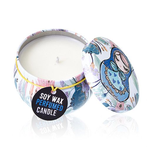 Art Tin Candle - Assorted Design - Russian Dolls - Dolly Blue - Vivid Aromas UK