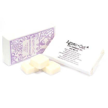 Agnes + Cat Box of 8 Wax Melts - Pressed Peonies - Vivid Aromas UK