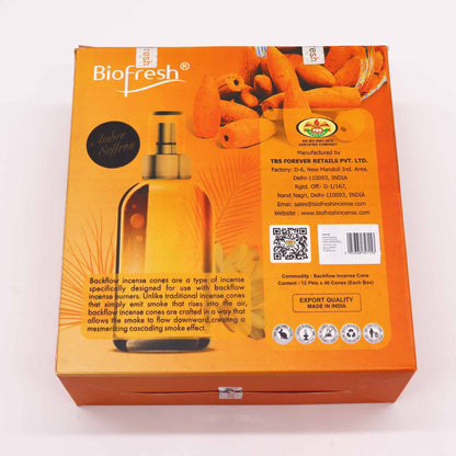 Biofresh Backflow Incense Cones - Amber Safron - Vivid Aromas UK