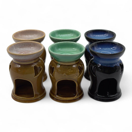 Classic Rustic Oil Burner - Heart Cut-out (assorted) - Vivid Aromas UK