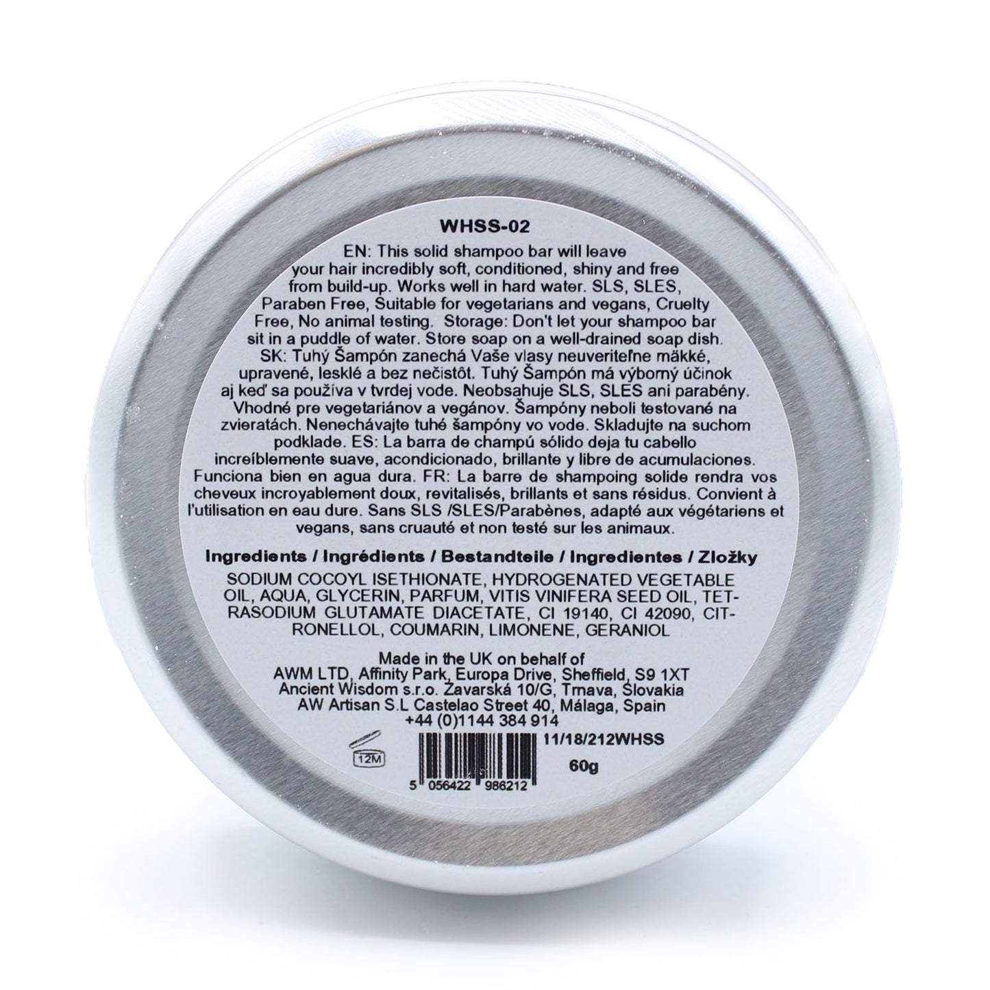 Wild Hare Solid Shampoo 60g - Aloe Vera - Vivid Aromas UK