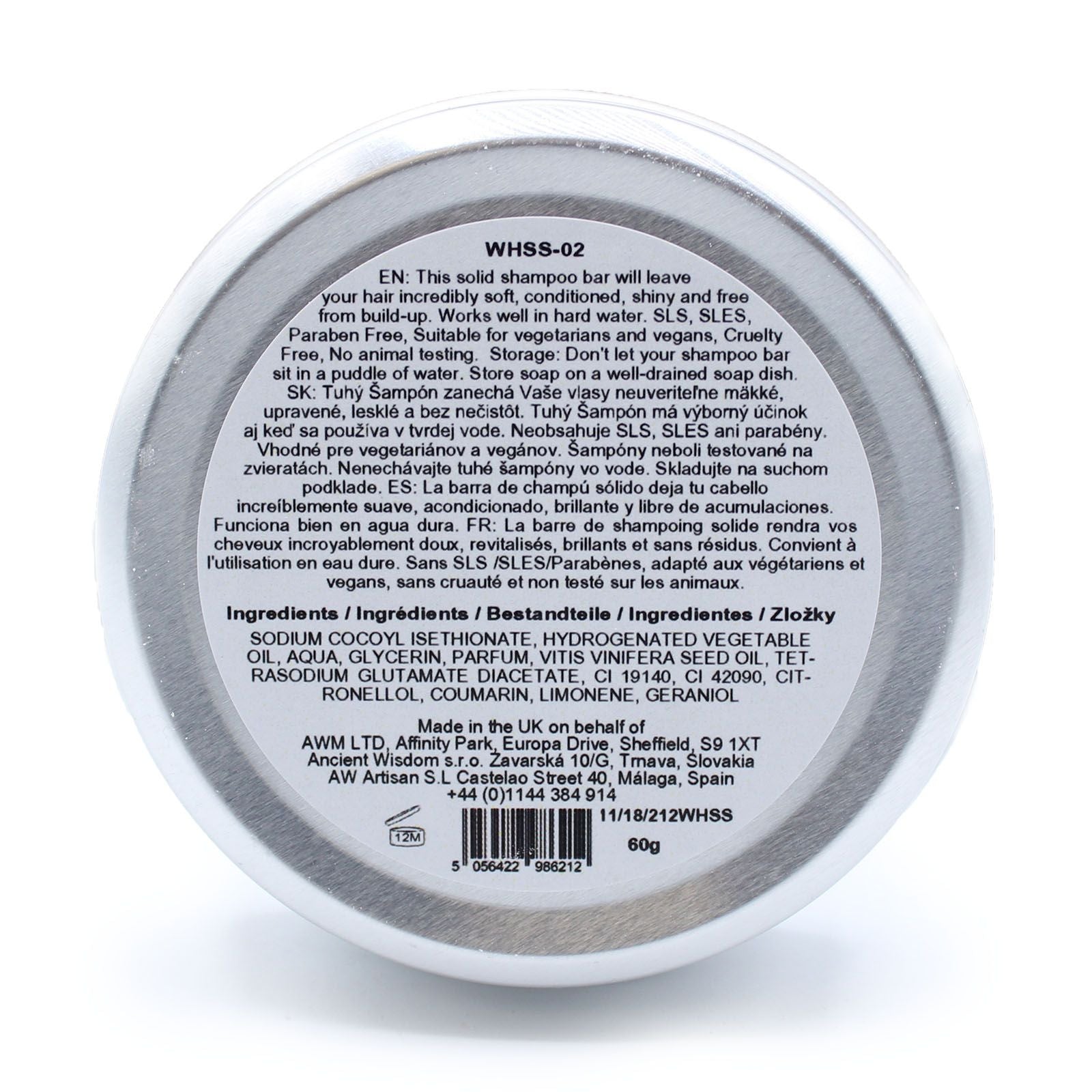 Wild Hare Solid Shampoo 60g - Aloe Vera - Vivid Aromas UK