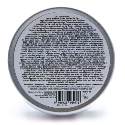 Aromatherapy Shea Body Butter 90g - Geranium - Vivid Aromas UK