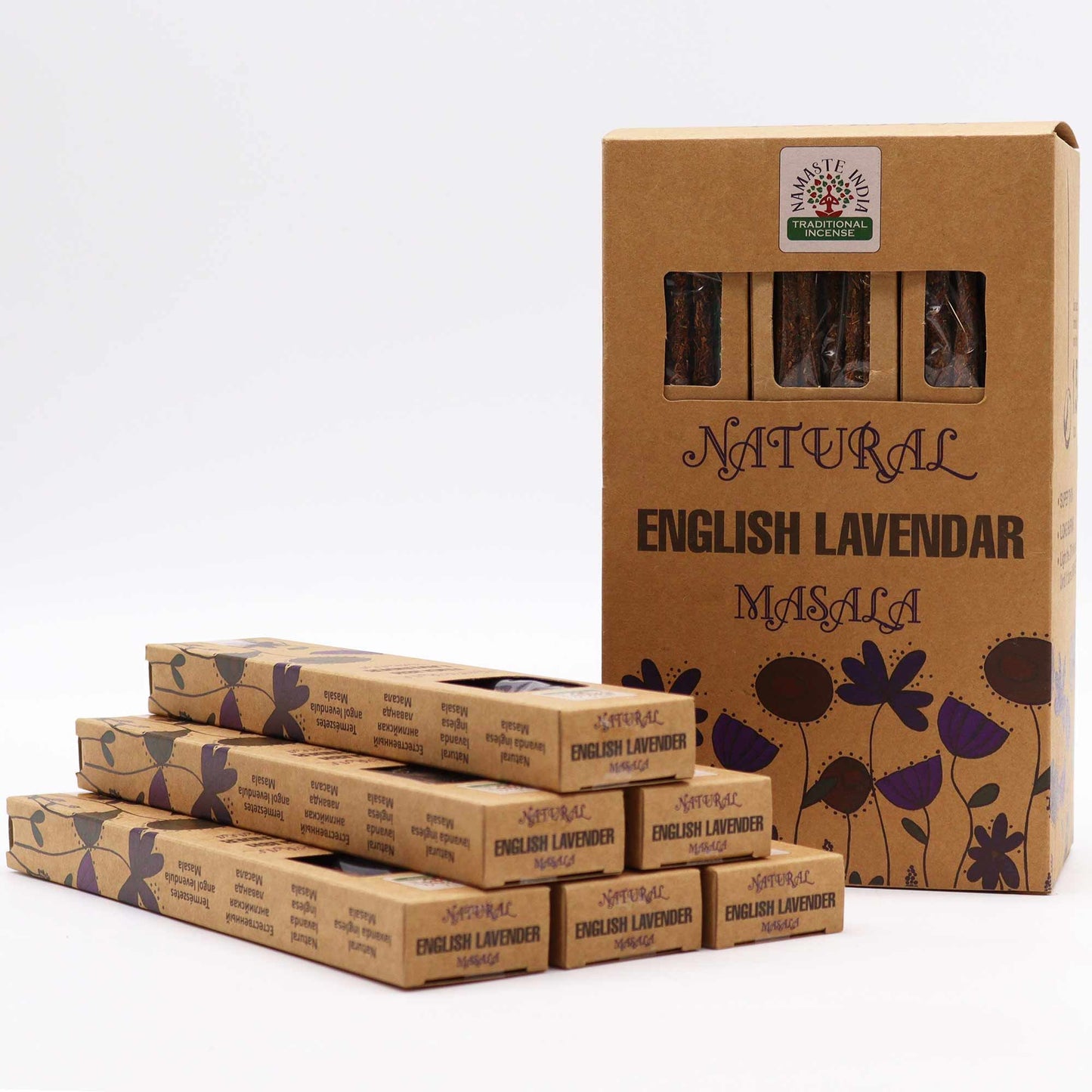Natural Botanical Masala Incense - English Lavender - Vivid Aromas UK