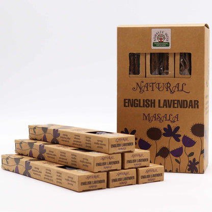 Natural Botanical Masala Incense - English Lavender - Vivid Aromas UK