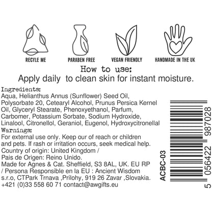 Agnes + Cat Hand & Body Cream - Japanese Bloom - Vivid Aromas UK