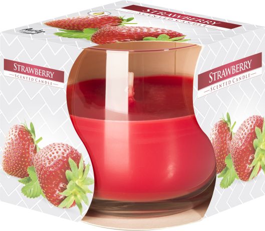 Scented Glass Jar Candle - Strawberry - Vivid Aromas UK