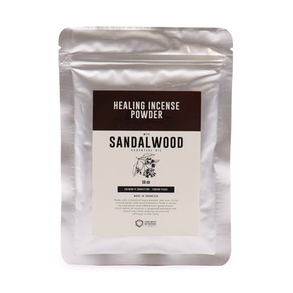Healing Incense Powder - Sandalwood 50gm - Vivid Aromas UK