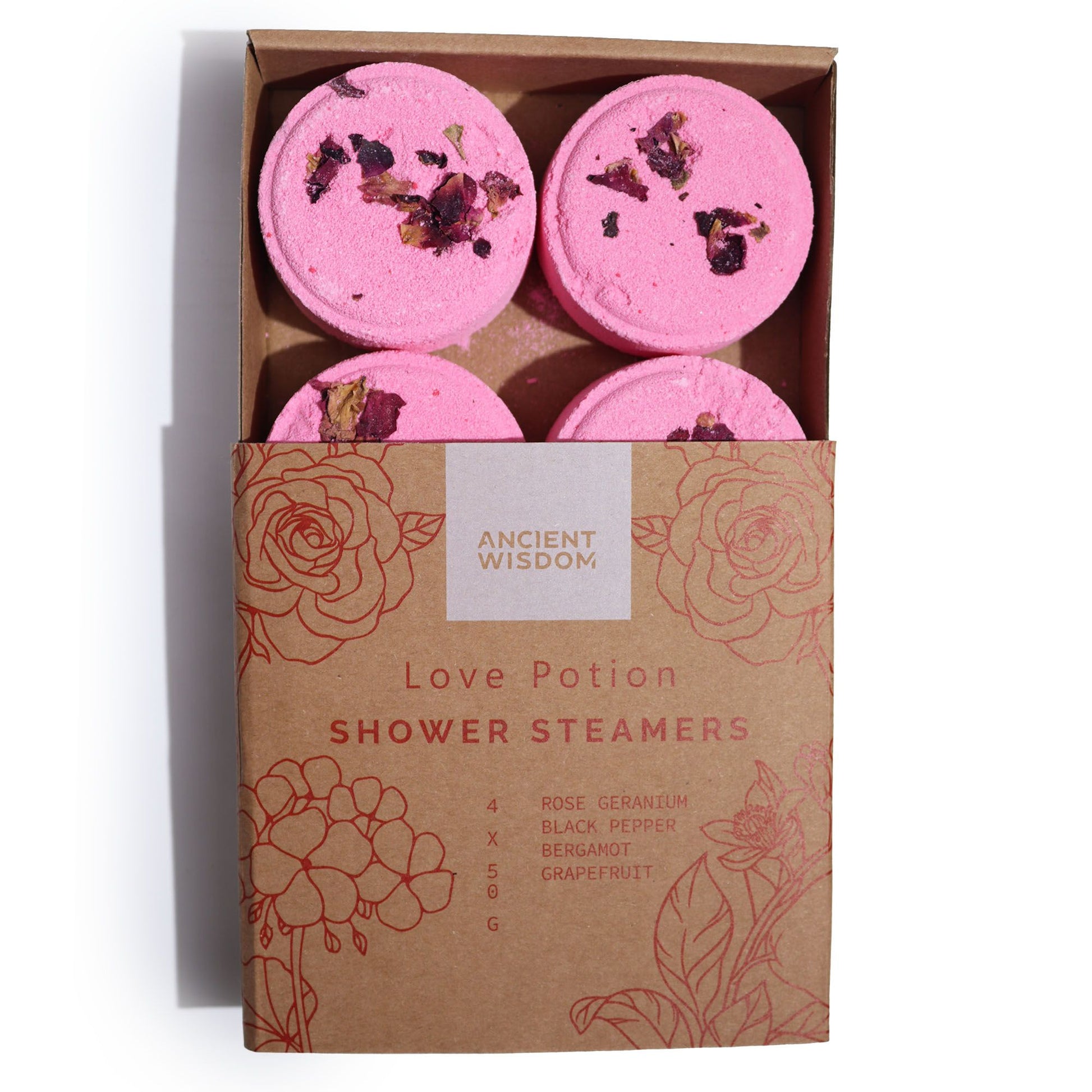 Zen Shower Steamers - Therapy Wellness Gift Set - Love Potion - Vivid Aromas UK