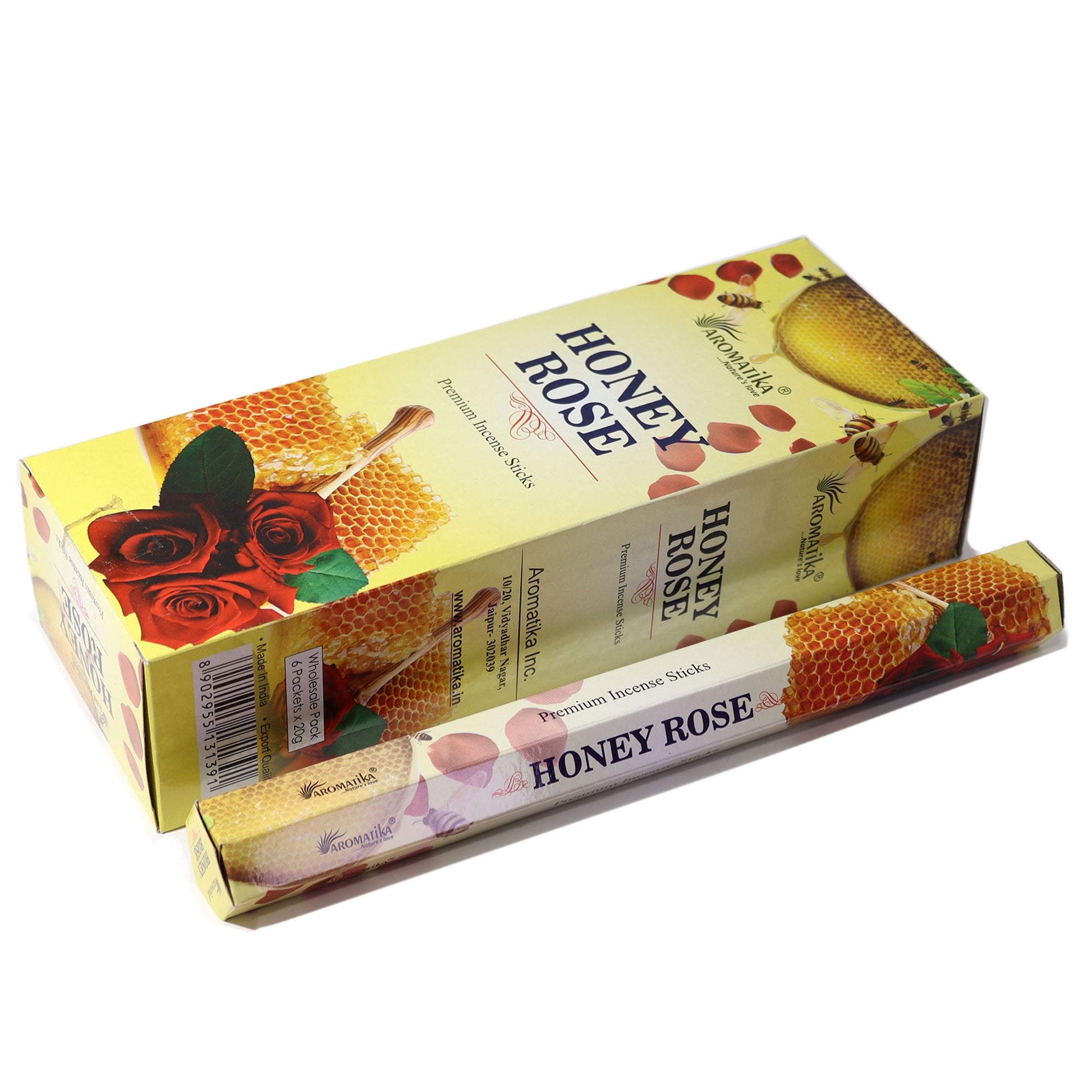 Aromatika Charcoal Free Hex Incense - Honey Rose - Vivid Aromas UK