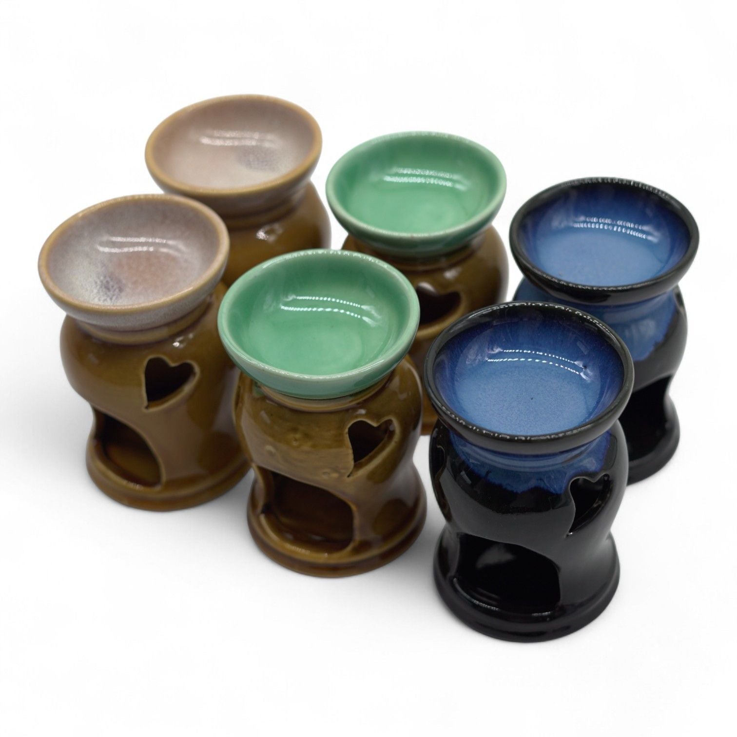 Classic Rustic Oil Burner - Heart Cut-out (assorted) - Vivid Aromas UK