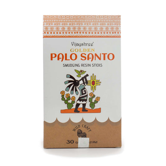 Golden Palo Santo Smudging Resin Sticks – 30g - Vivid Aromas UK