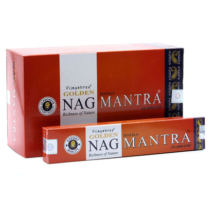 15g Golden Nag - Mantra Incense - Vivid Aromas UK