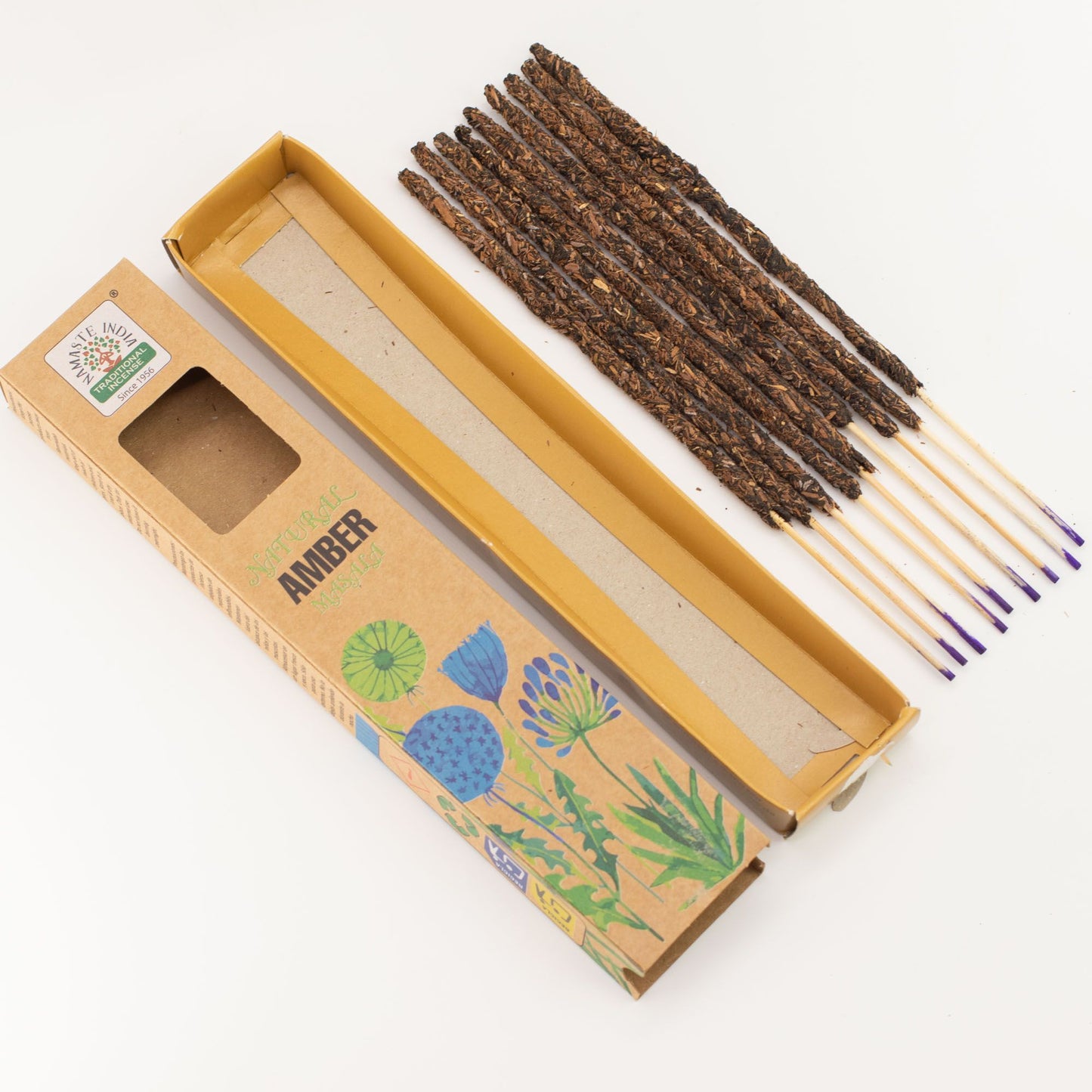 Natural Botanical Masala Incense - Amber - Vivid Aromas UK