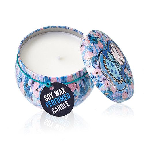 Art Tin Candle - Assorted Design - Russian Dolls - Dolly Blue - Vivid Aromas UK