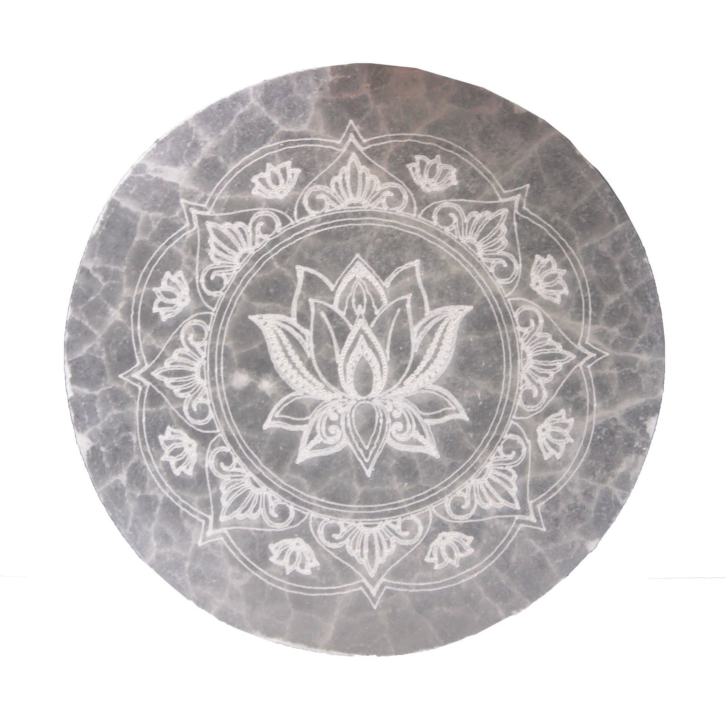 Medium Charging Plate 10cm - Lotus Mandala - Vivid Aromas UK