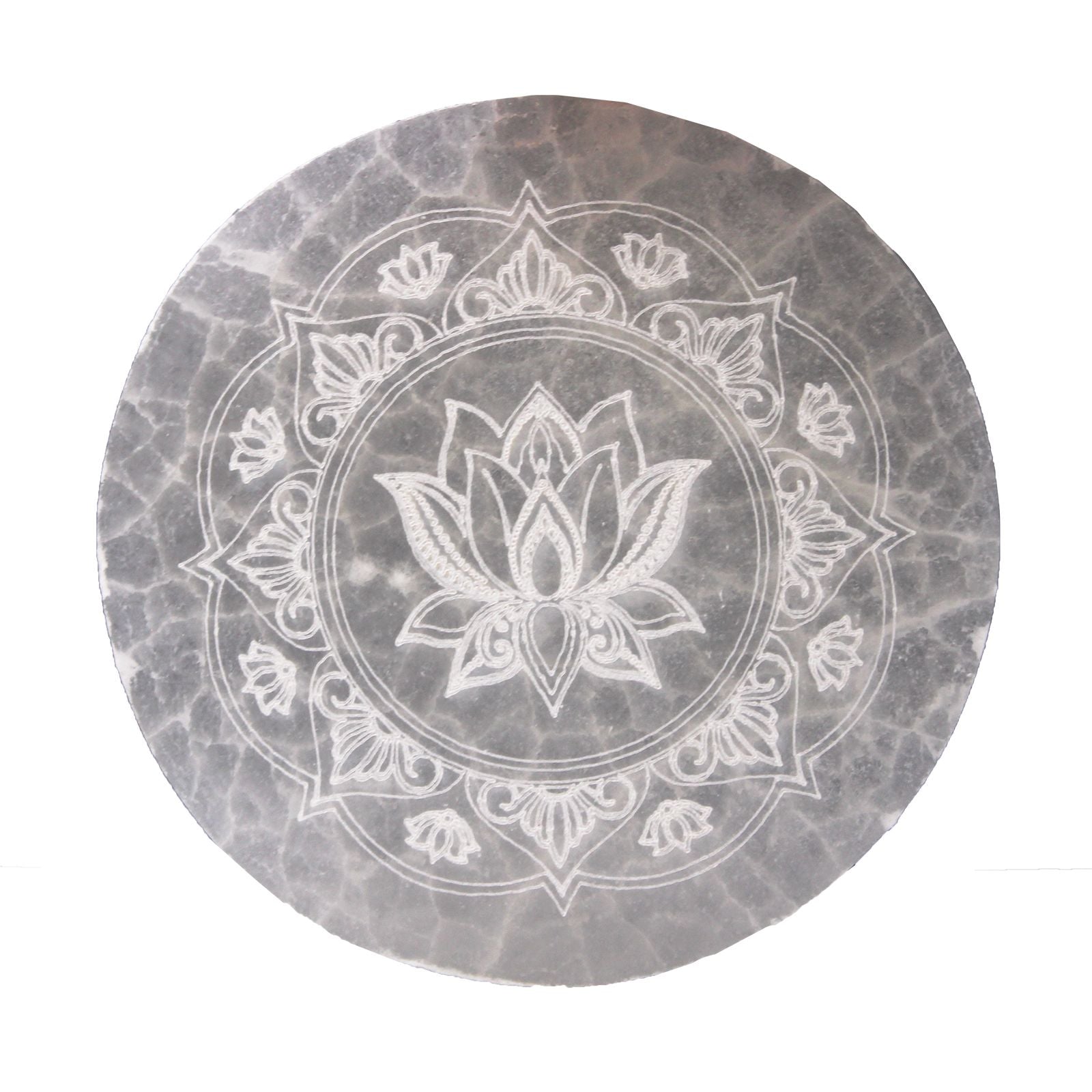 Medium Charging Plate 10cm - Lotus Mandala - Vivid Aromas UK