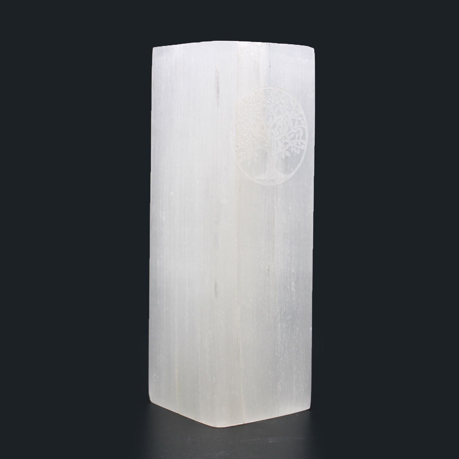 Selenite Block Lamp 25cm - Tree of Life - Vivid Aromas UK