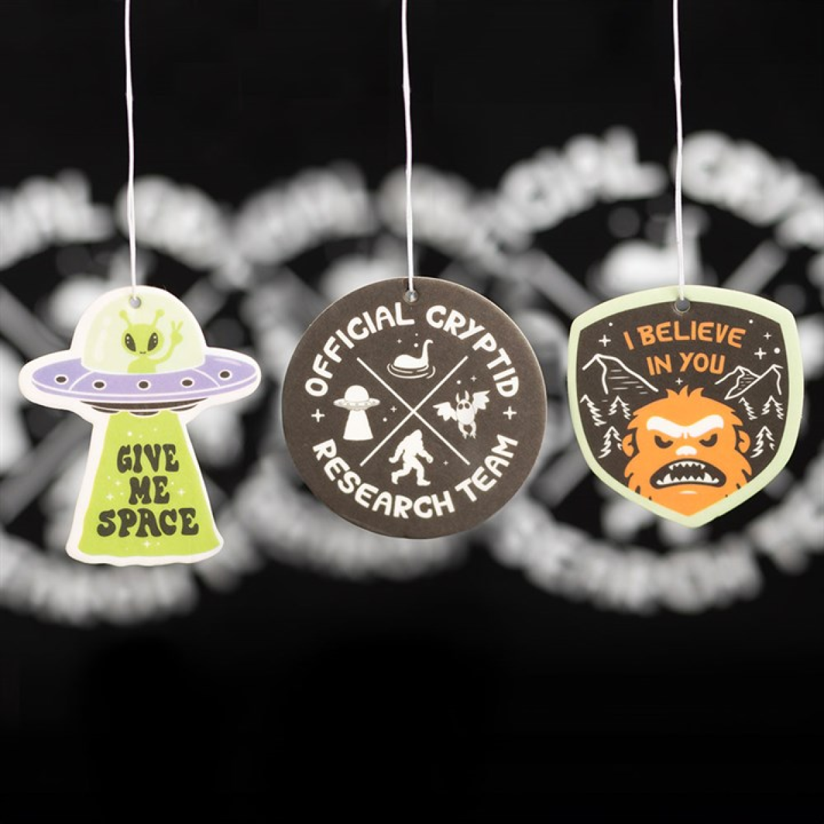 Set of 6 Camp Cryptid Scented Air Fresheners - Vivid Aromas UK