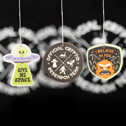 Set of 6 Camp Cryptid Scented Air Fresheners - Vivid Aromas UK