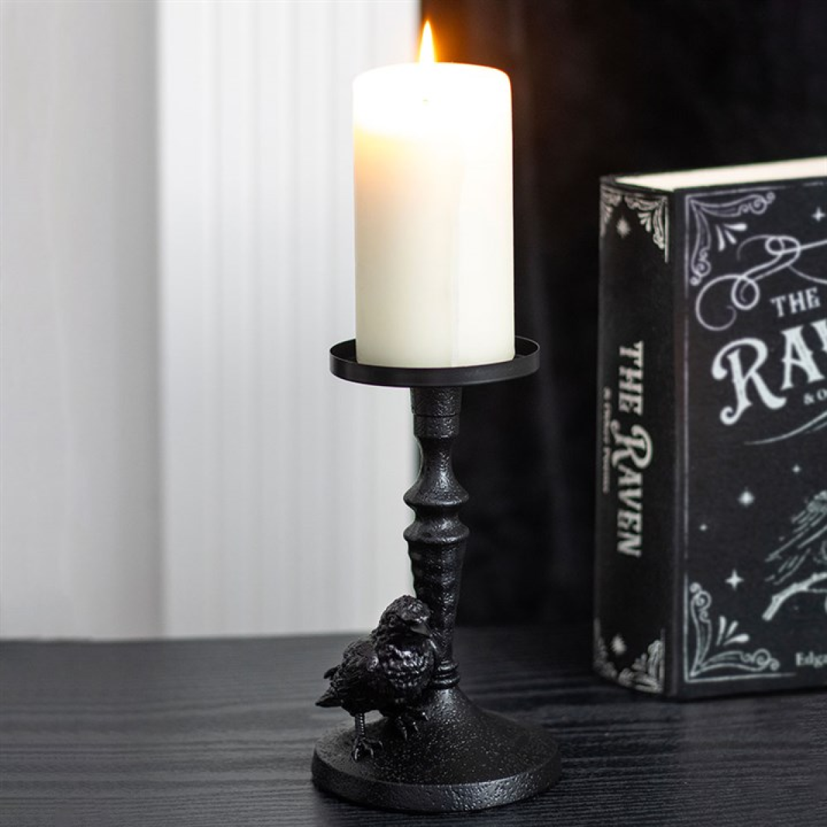 Mystic Raven Pillar Candle Holder - Vivid Aromas UK