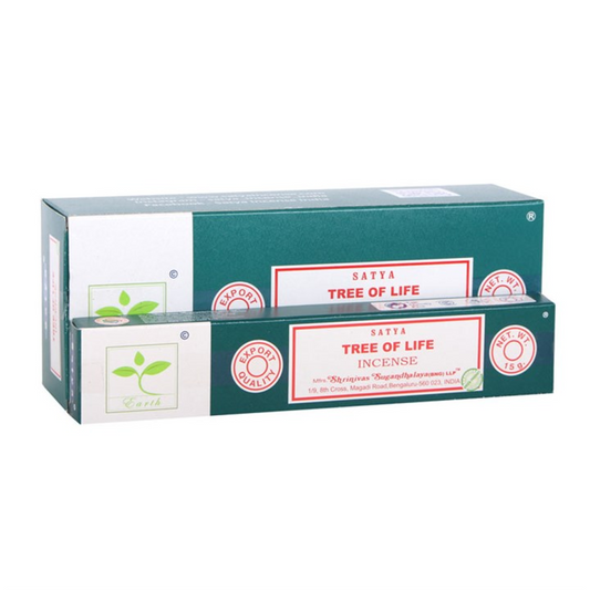 6 Packs of Tree of Life Earth Incense by Satya - Vivid Aromas UK